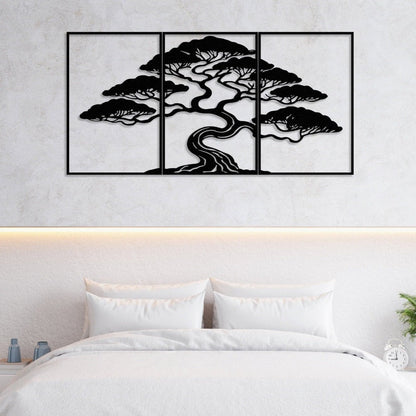 3 Pieces Bonsai Tree Wall Art