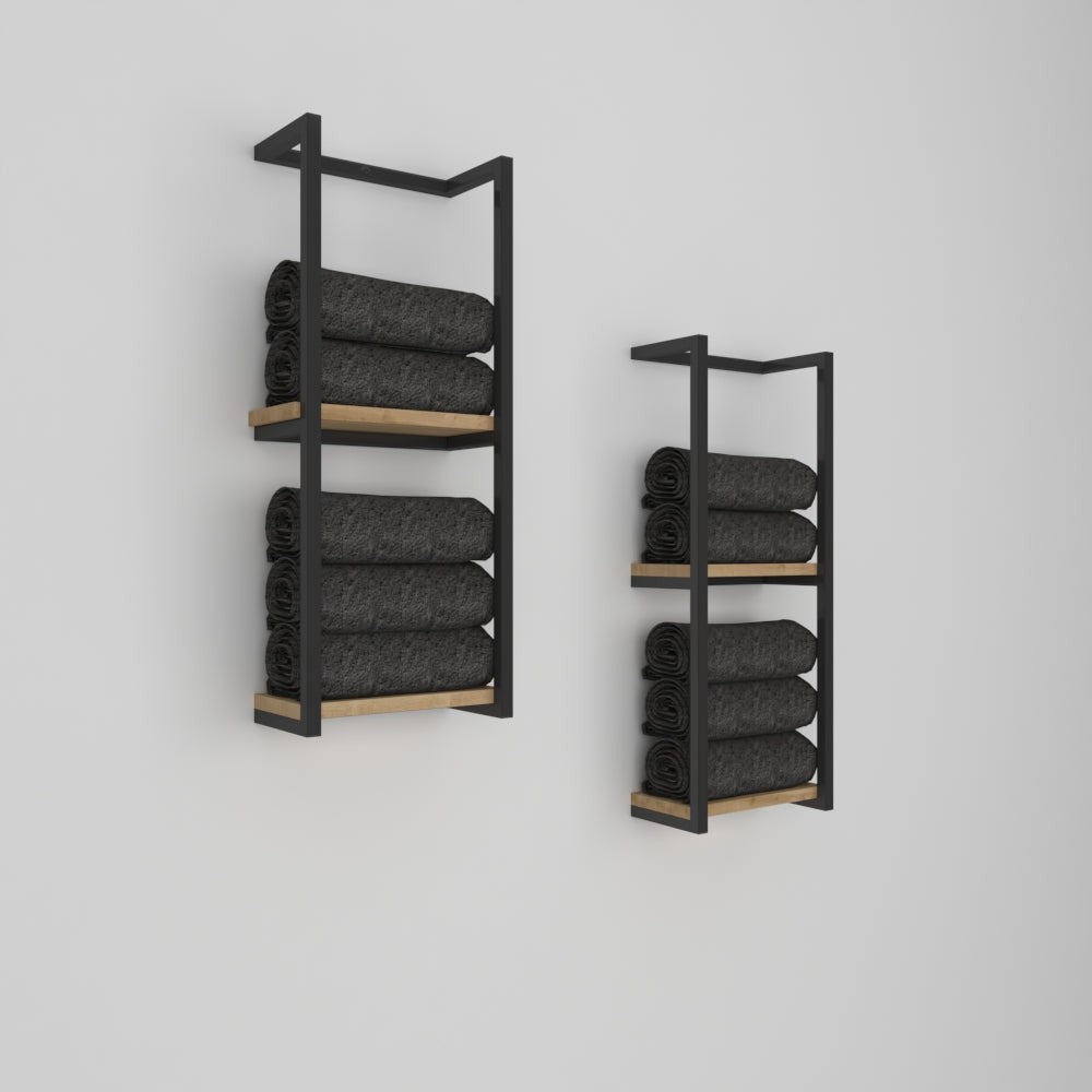 2-Tier Bathroom Shelf, Towel Storage for Bathroom