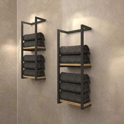 2-Tier Bathroom Shelf, Towel Storage for Bathroom