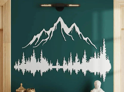 Mountain and Forest Metal Wall Art